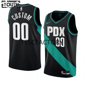 Camiseta Niños Portland Trail Blazers Personalizadas Nike 2022-23 City Edition Negro Swingman
